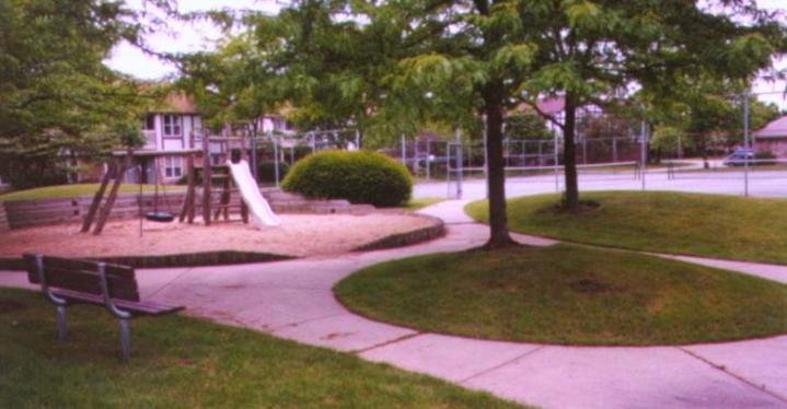 Pool, Park and Tennis Courts on condo Grounds in Vernon Hills.