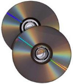 CD discs after they were converted from cassette audio tapes.