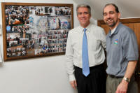 Photographer John Welsh captures a candid moment of Congressman Joe Walsh at his grand opening of his first district office in Fox Lake, IL the heart of his 8th district